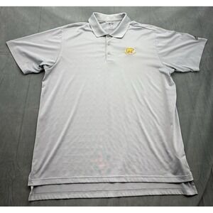Adidas Golden Bear Polo Golf Shirt Mens XL Short Sleeve Gray ClimaLite 3 Button